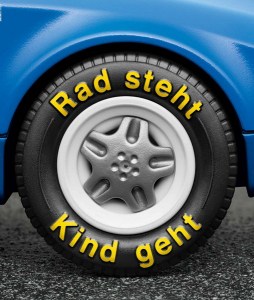 Rad steht - Kind geht