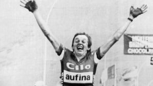 Beat Breu auf der Alpe d'Huez, Tour de France 1982, 14. Etappe. (Foto: Keystone)