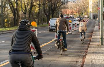 Pop-Up-Radspur, Berlin-Kreuzberg, Hallesche Ufer, 31.3.2020